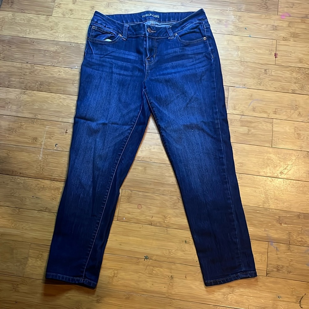 Like new dark blue jeans